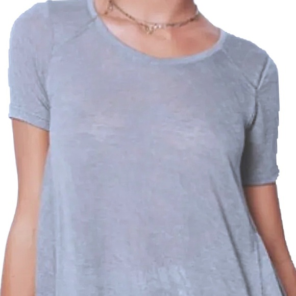 $84 Tart Corneiia Swing Tee Large 10 12 Frost Gray High Low Scoop Breezy NWT - Picture 4 of 13